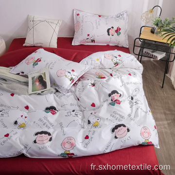 Housse de couette mignonne en soie et coton